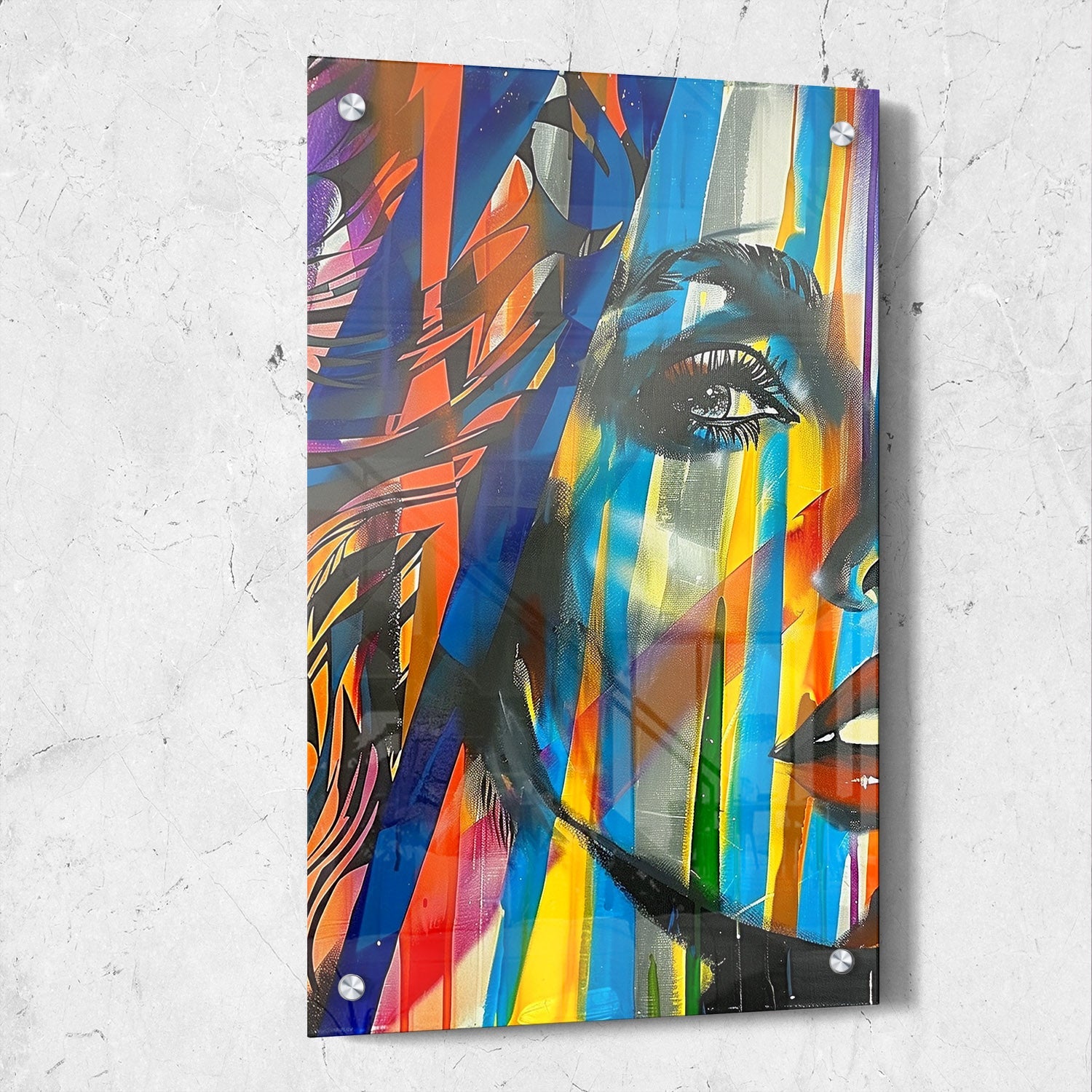 Street Art Woman Portrait Painting