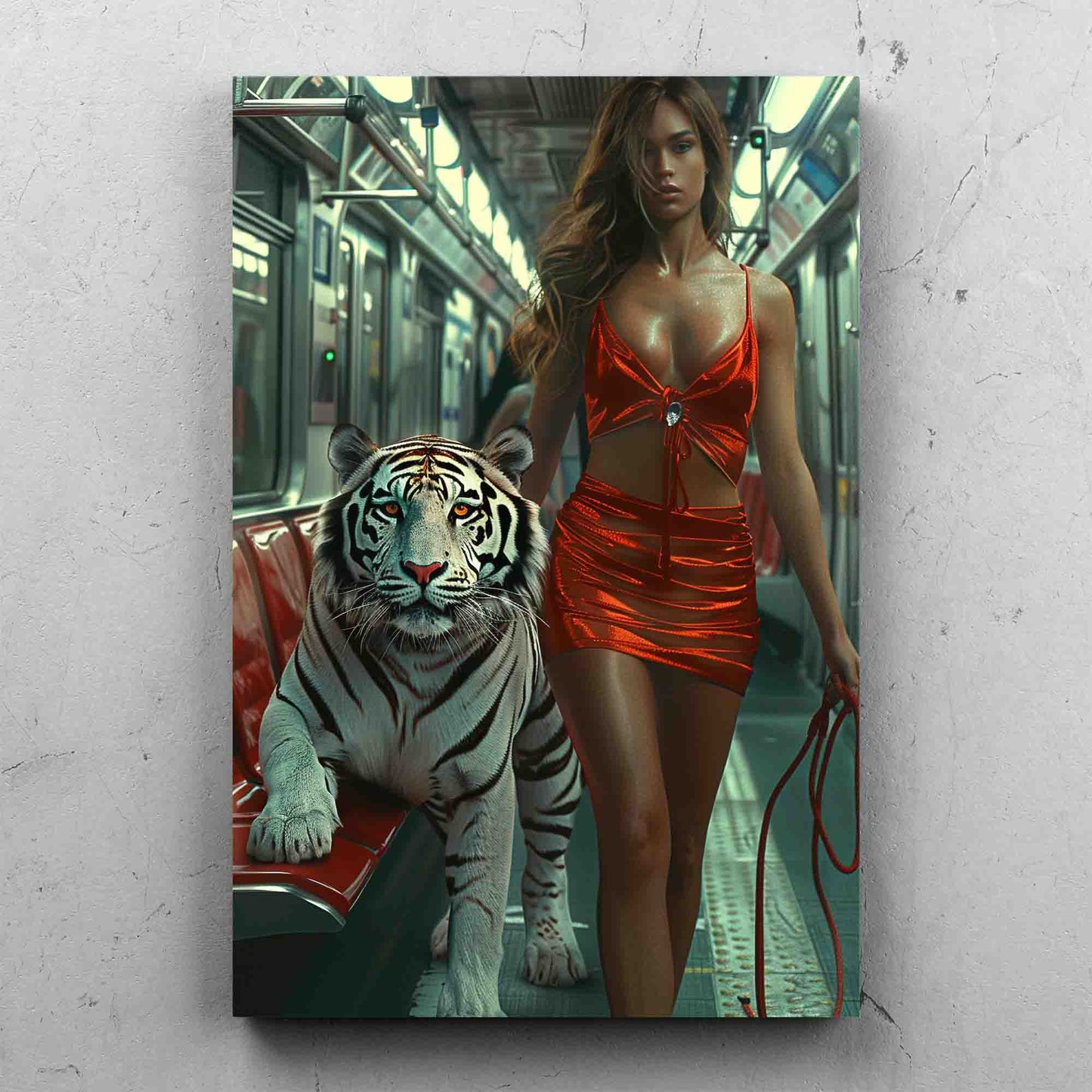 Urban Woman Tiger Digital Art