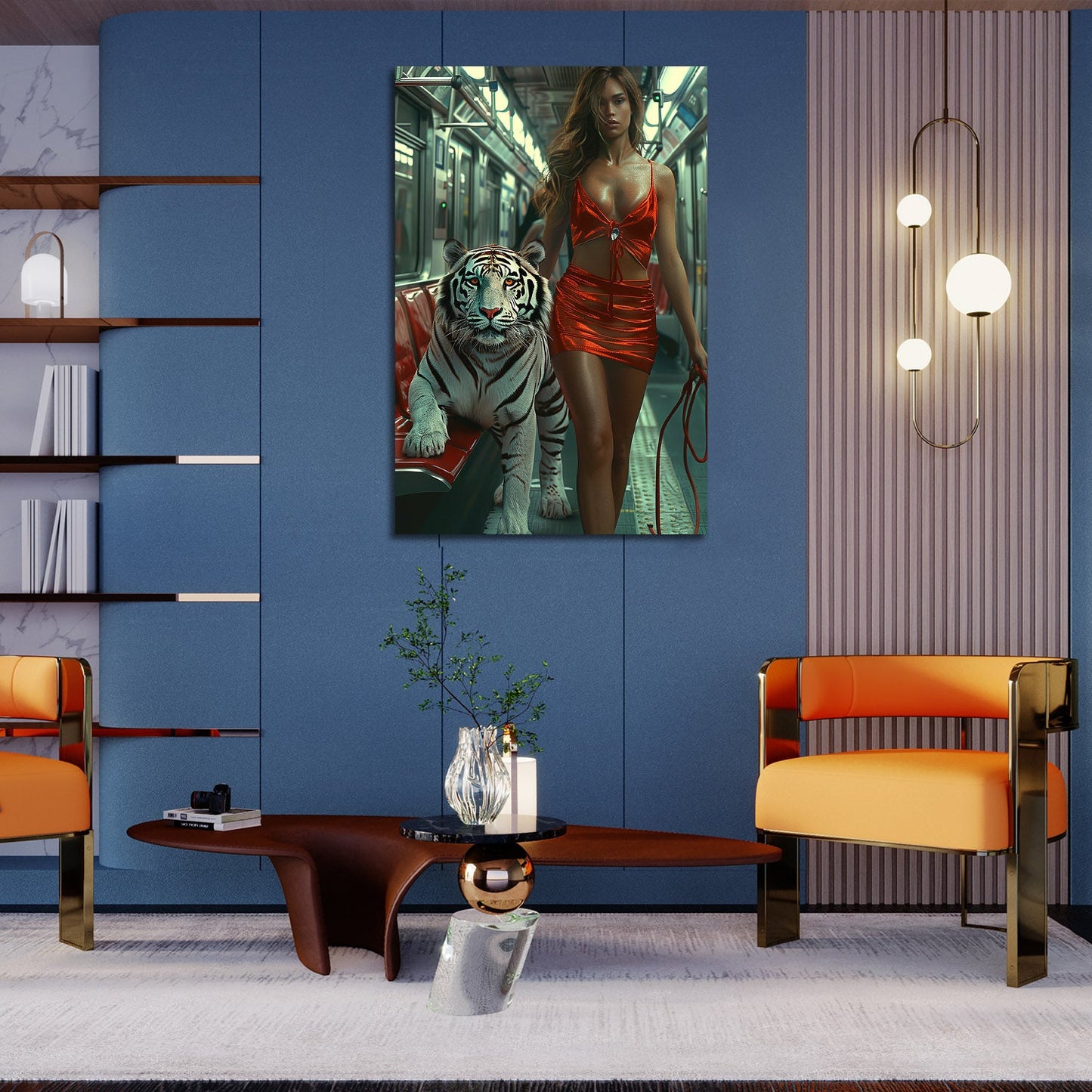 Urban Woman Tiger Digital Art