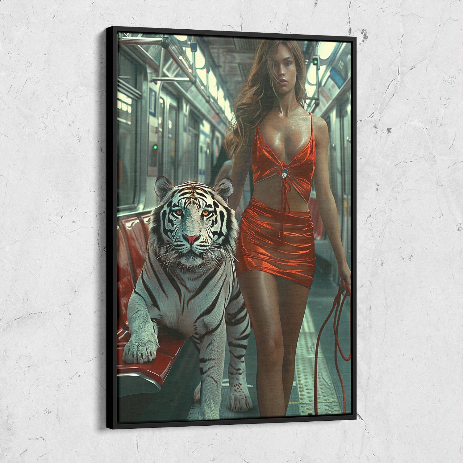Urban Woman Tiger Digital Art