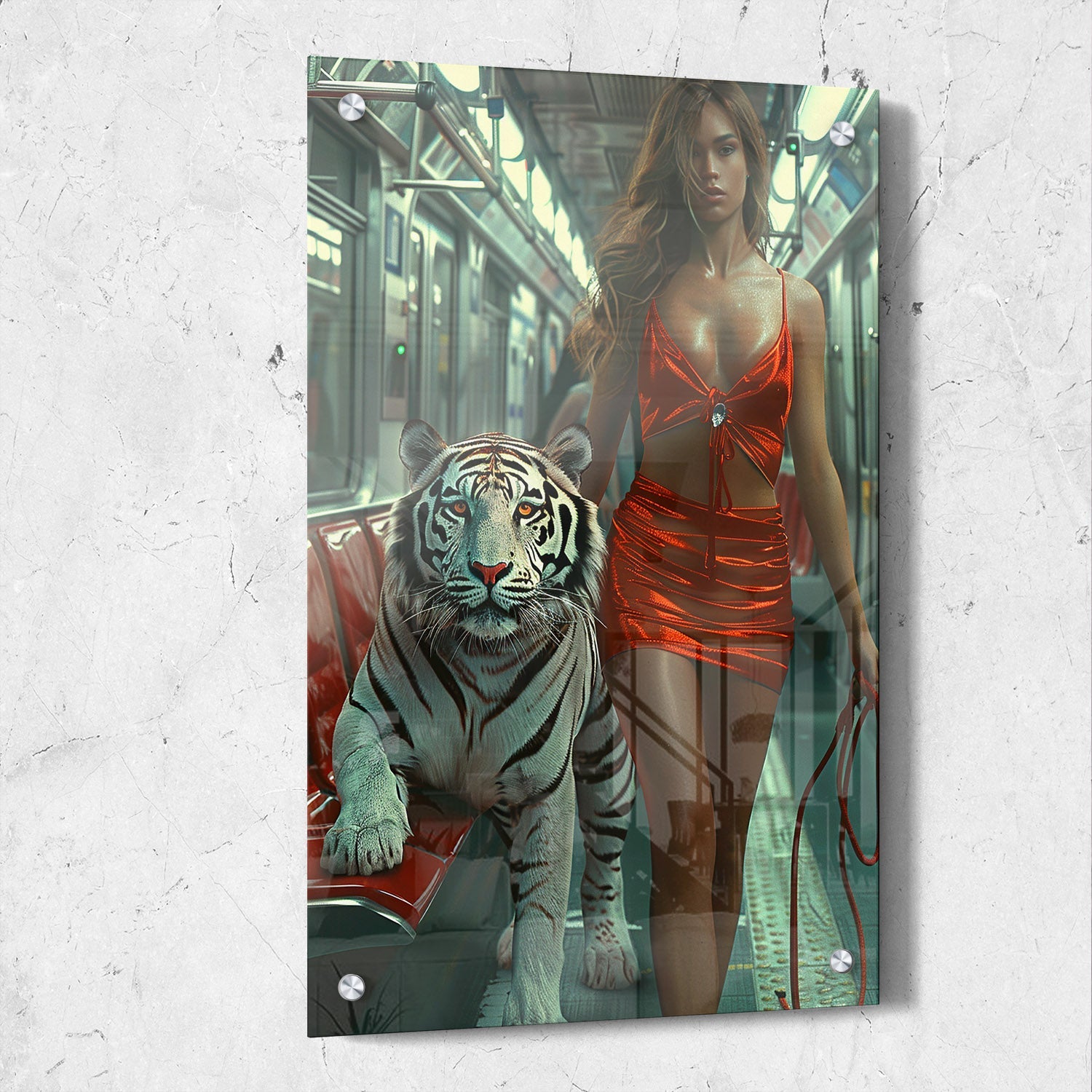 Urban Woman Tiger Digital Art