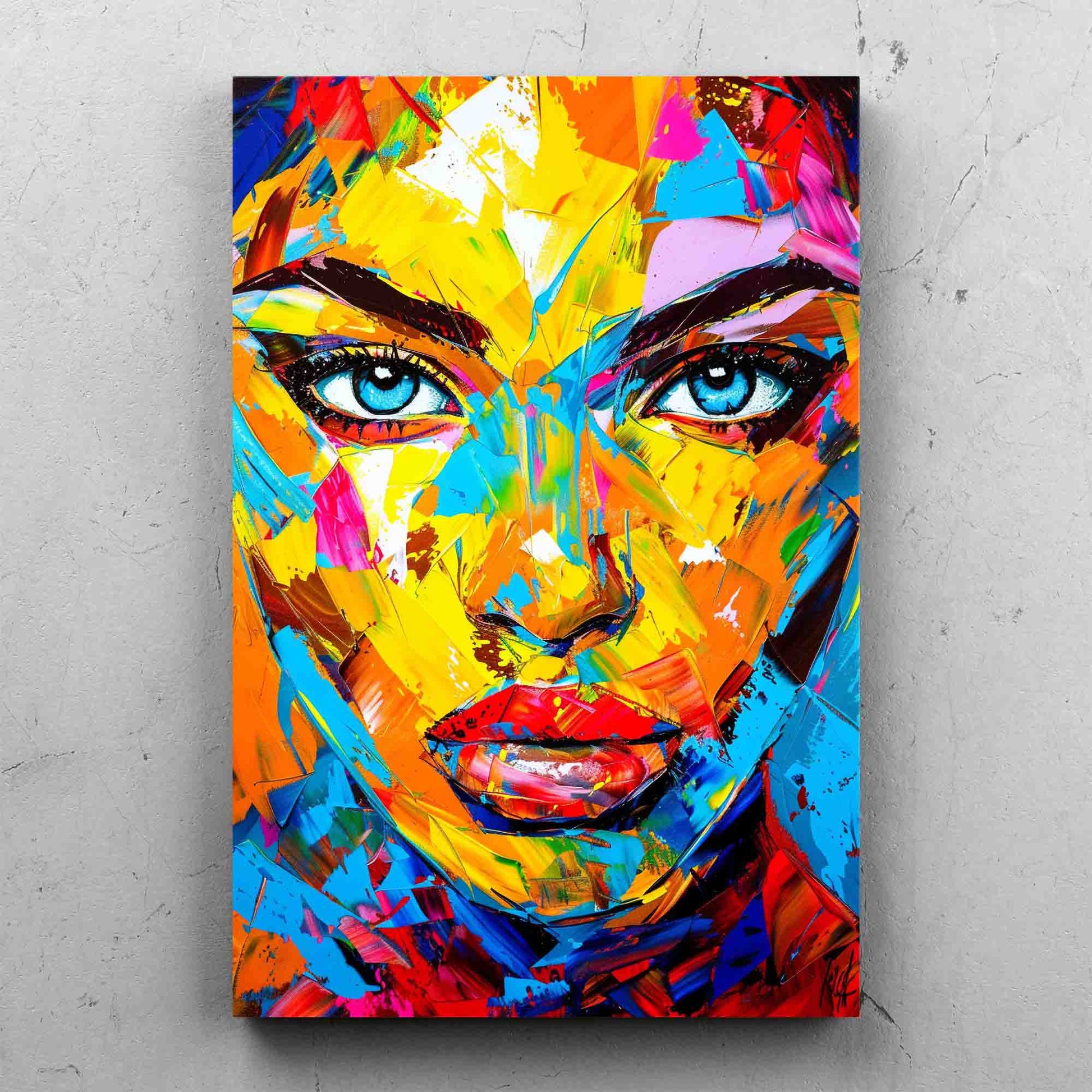 Vibrant Abstract Woman Portrait