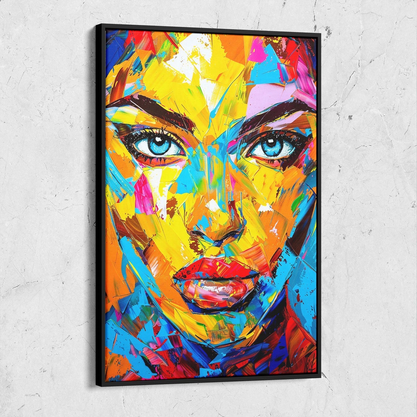 Vibrant Abstract Woman Portrait