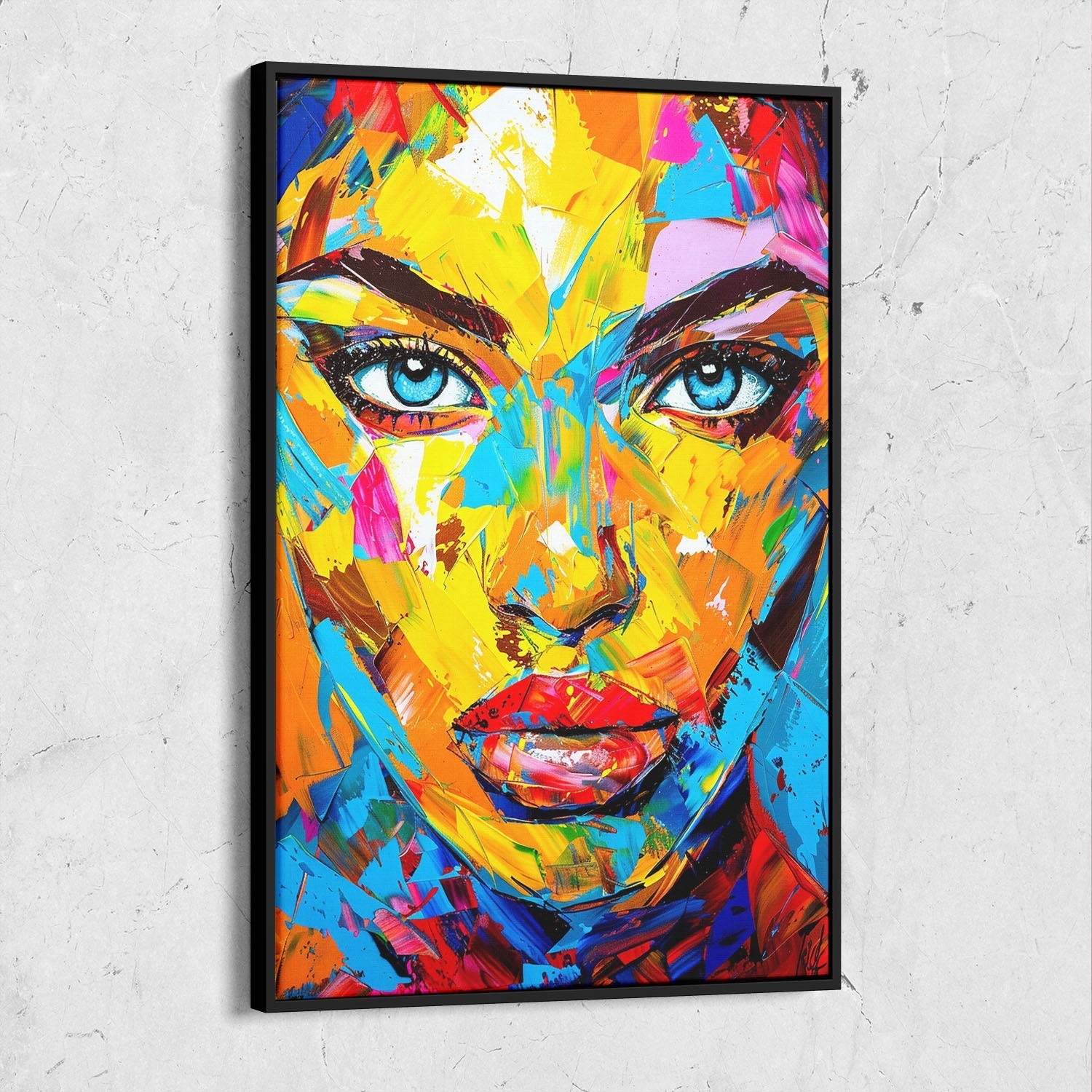 Vibrant Abstract Woman Portrait