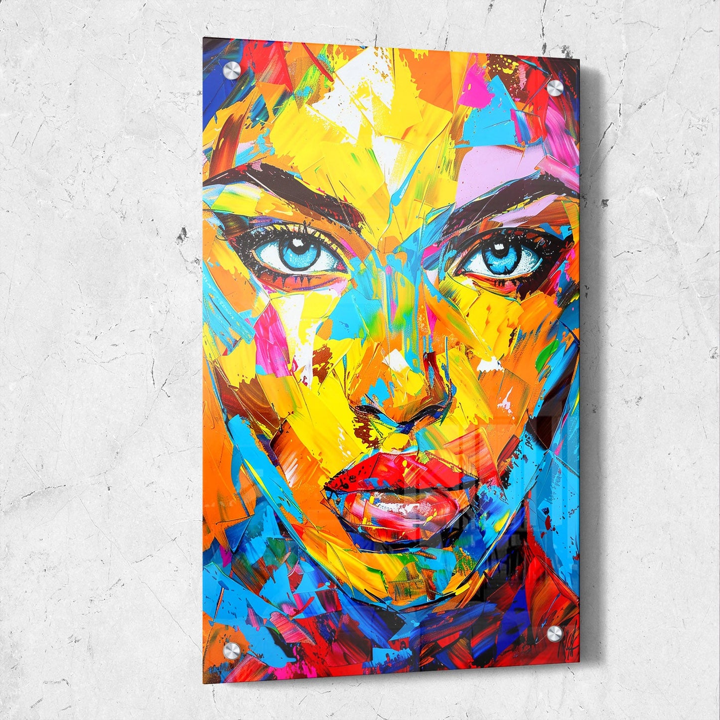Vibrant Abstract Woman Portrait