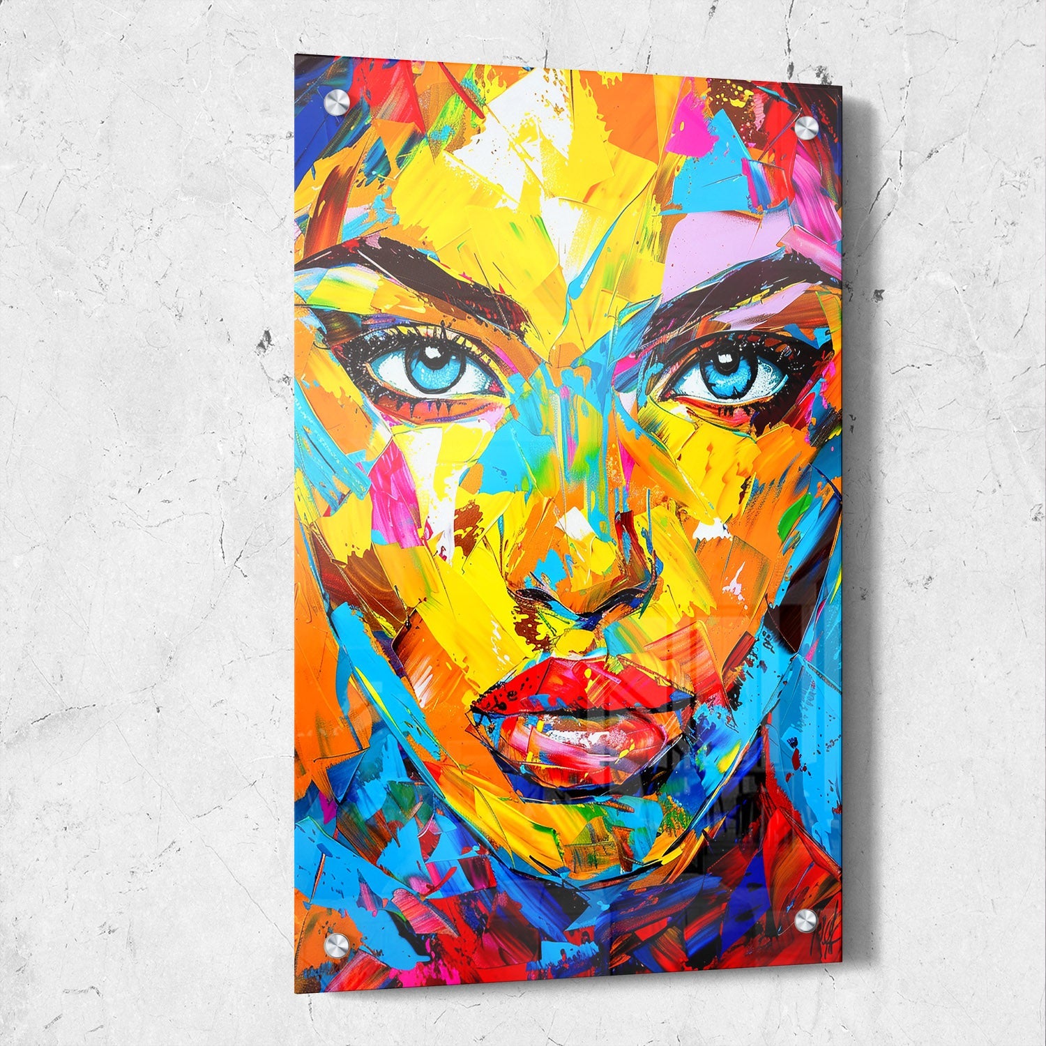 Vibrant Abstract Woman Portrait
