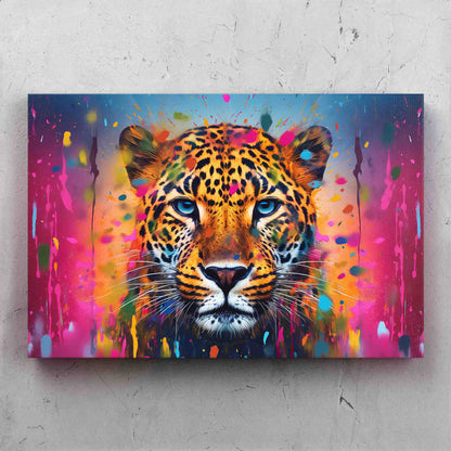 Vibrant Leopard Street Art