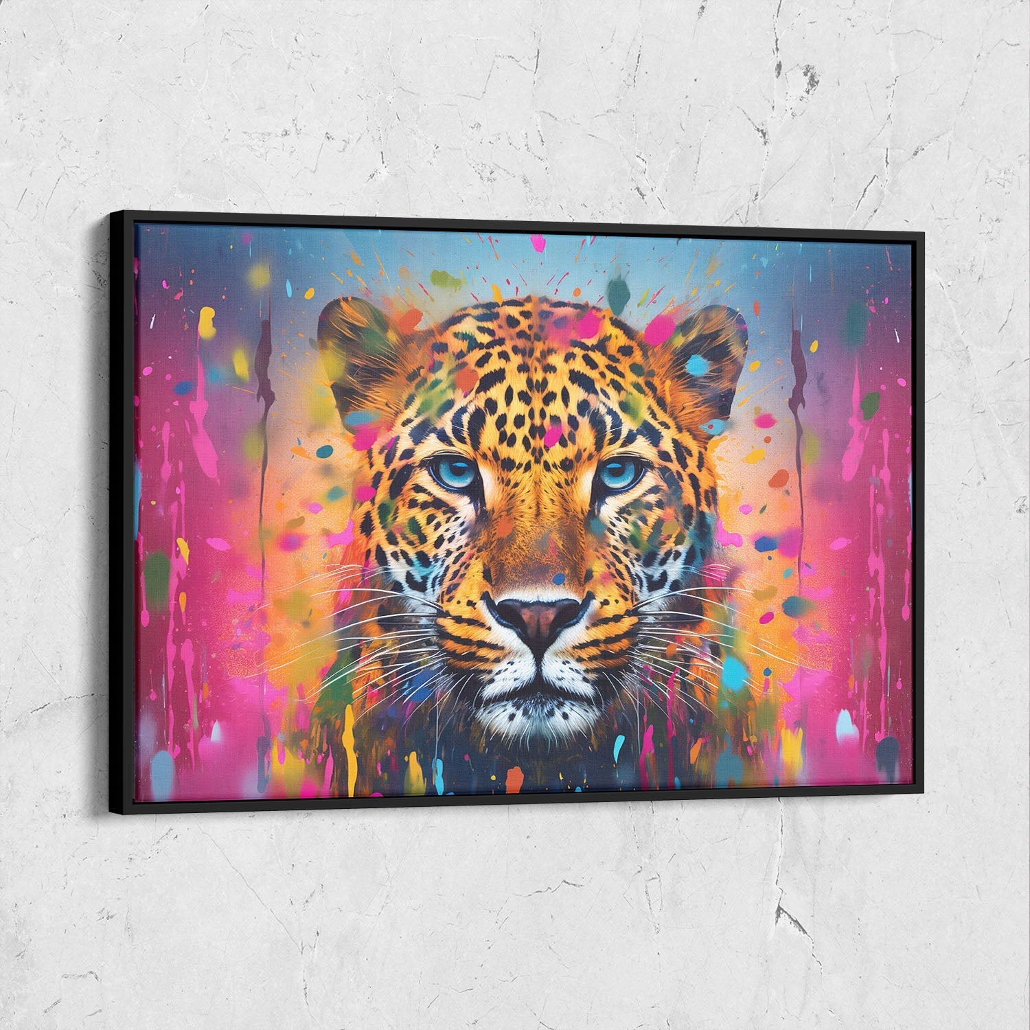 Vibrant Leopard Street Art