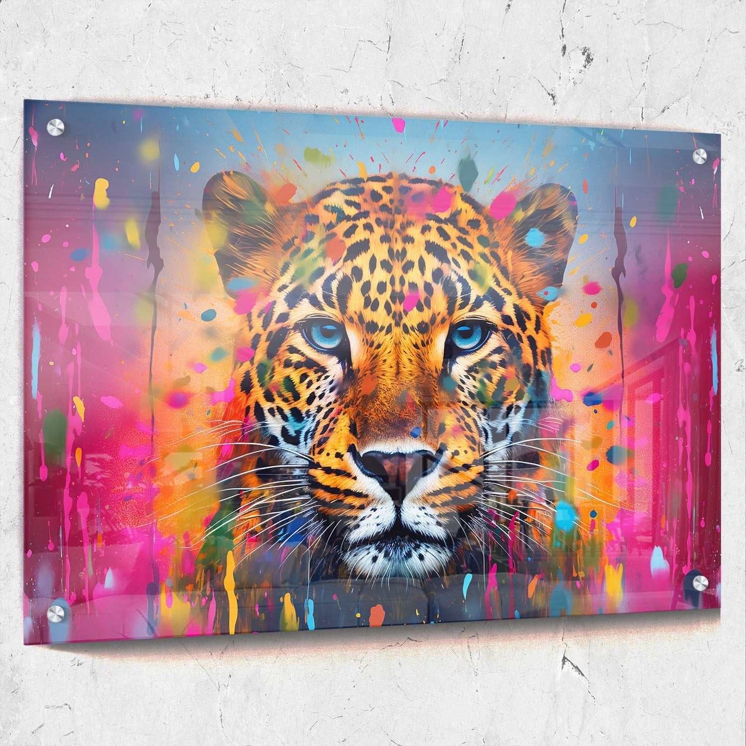Vibrant Leopard Street Art