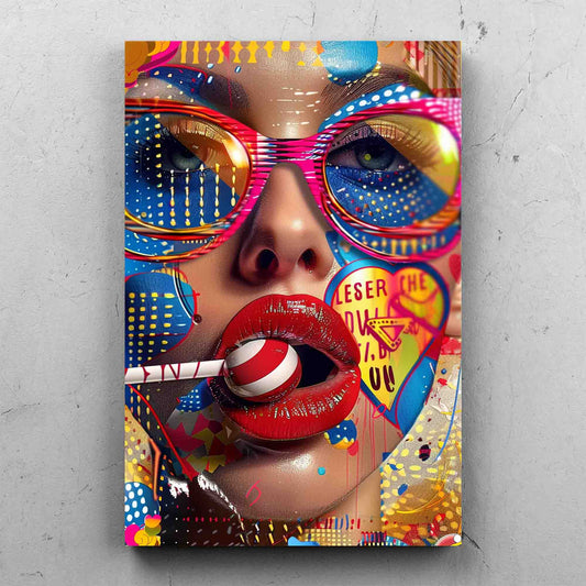 Vibrant Pop Art Woman Portrait