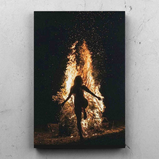 Woman Fire Dance Art