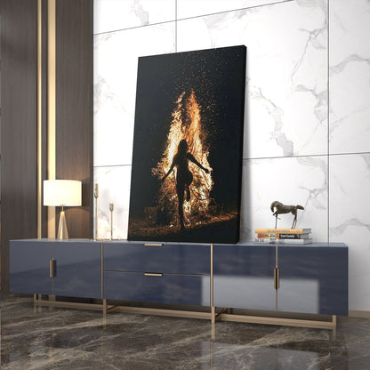Woman Fire Dance Art