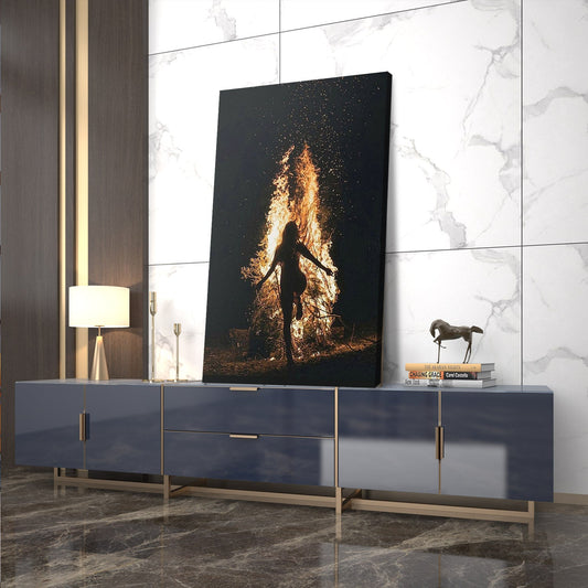 Woman Fire Dance Art