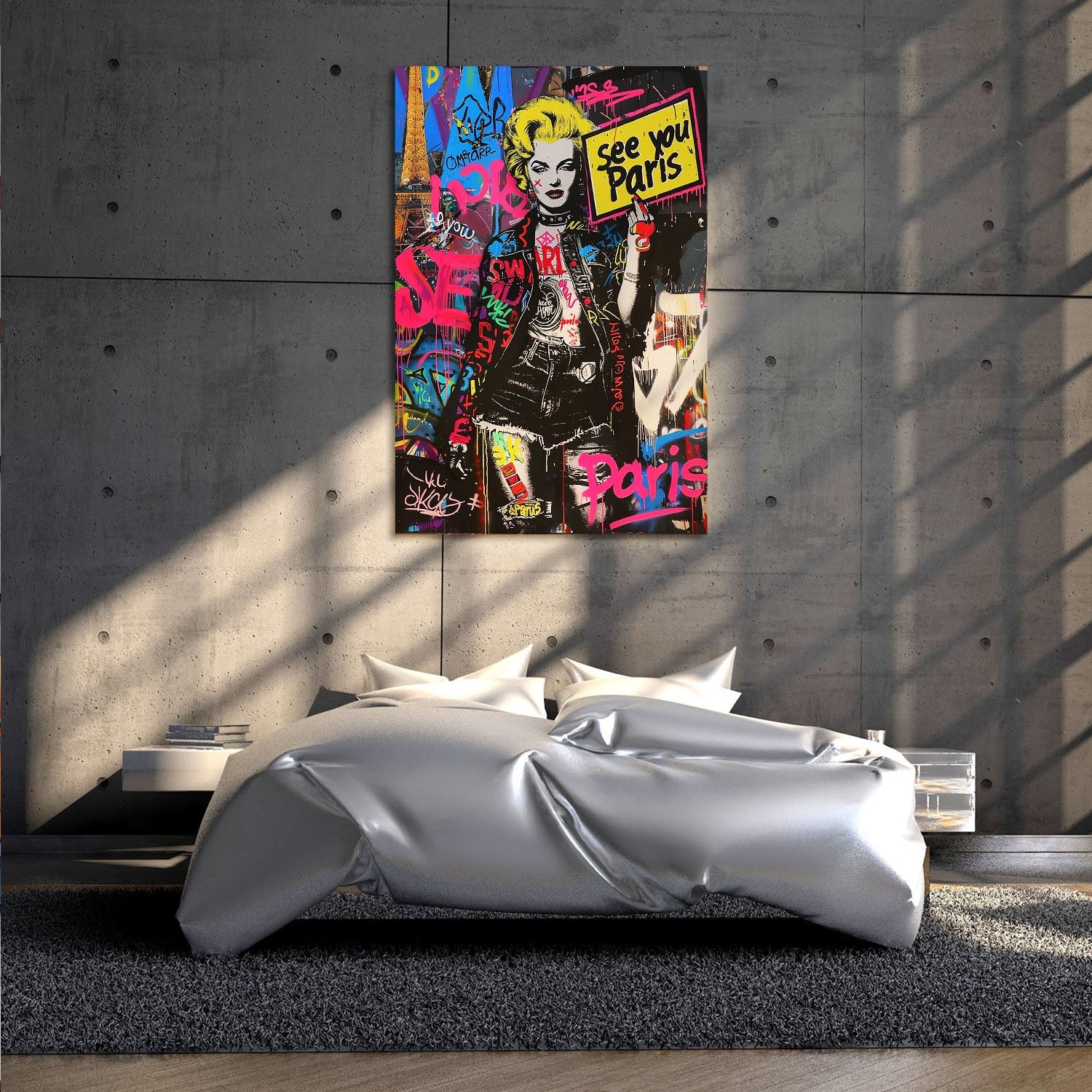 Woman Paris Street Art Painting