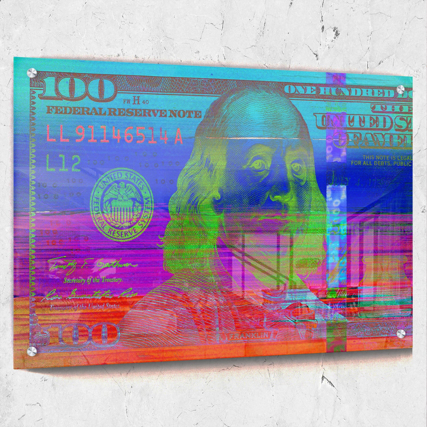 Money $100 Bill Rainbow