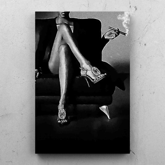 Cigar Beauty Crossing Legs