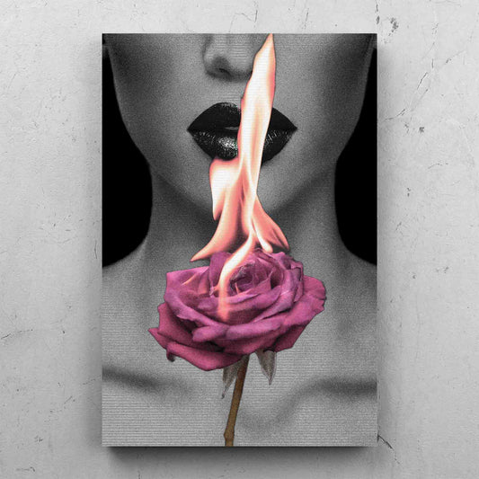 Burning Rose And Black Lips