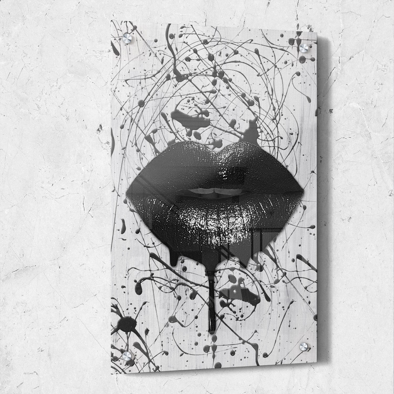 Black Lips Black Splatter