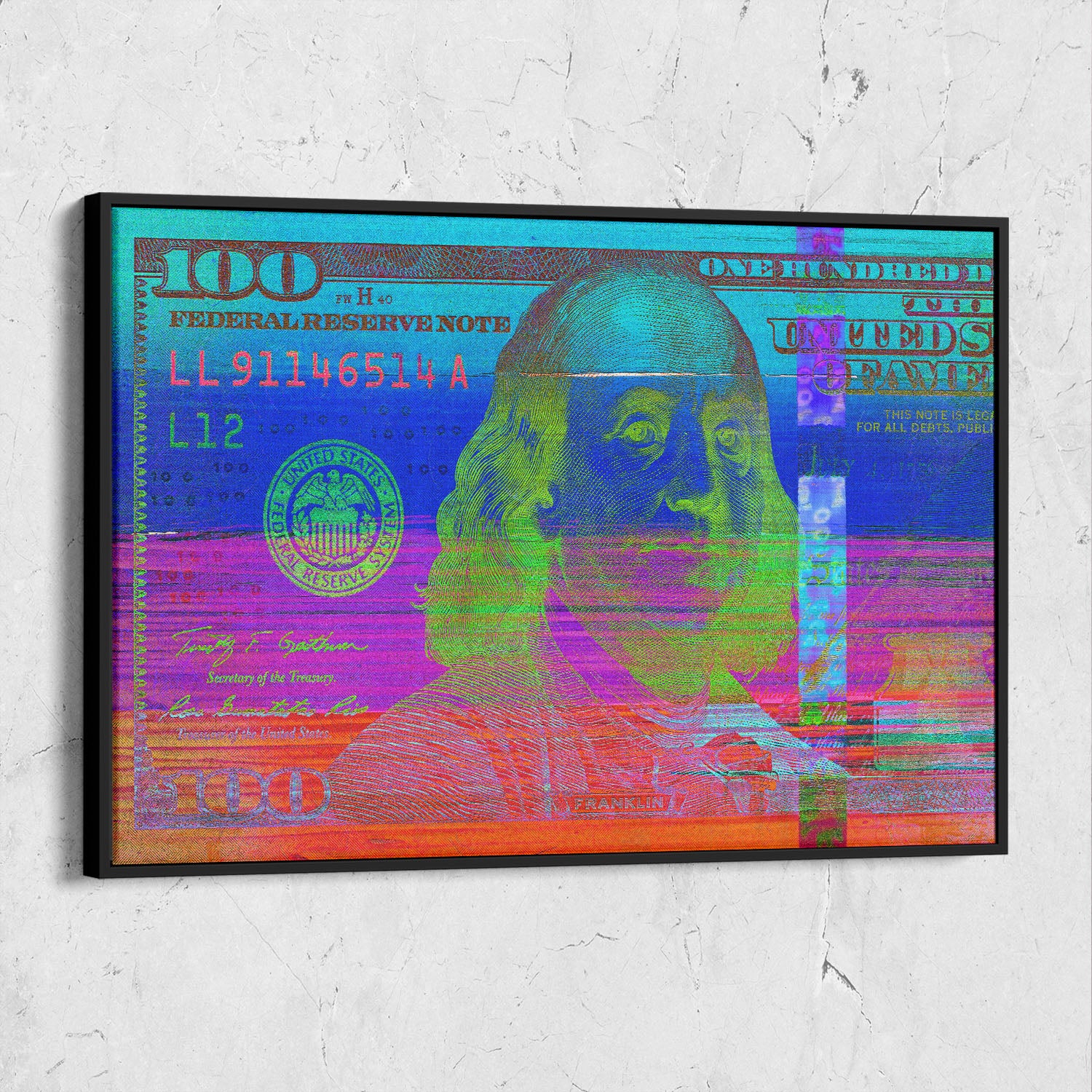 Money $100 Bill Rainbow