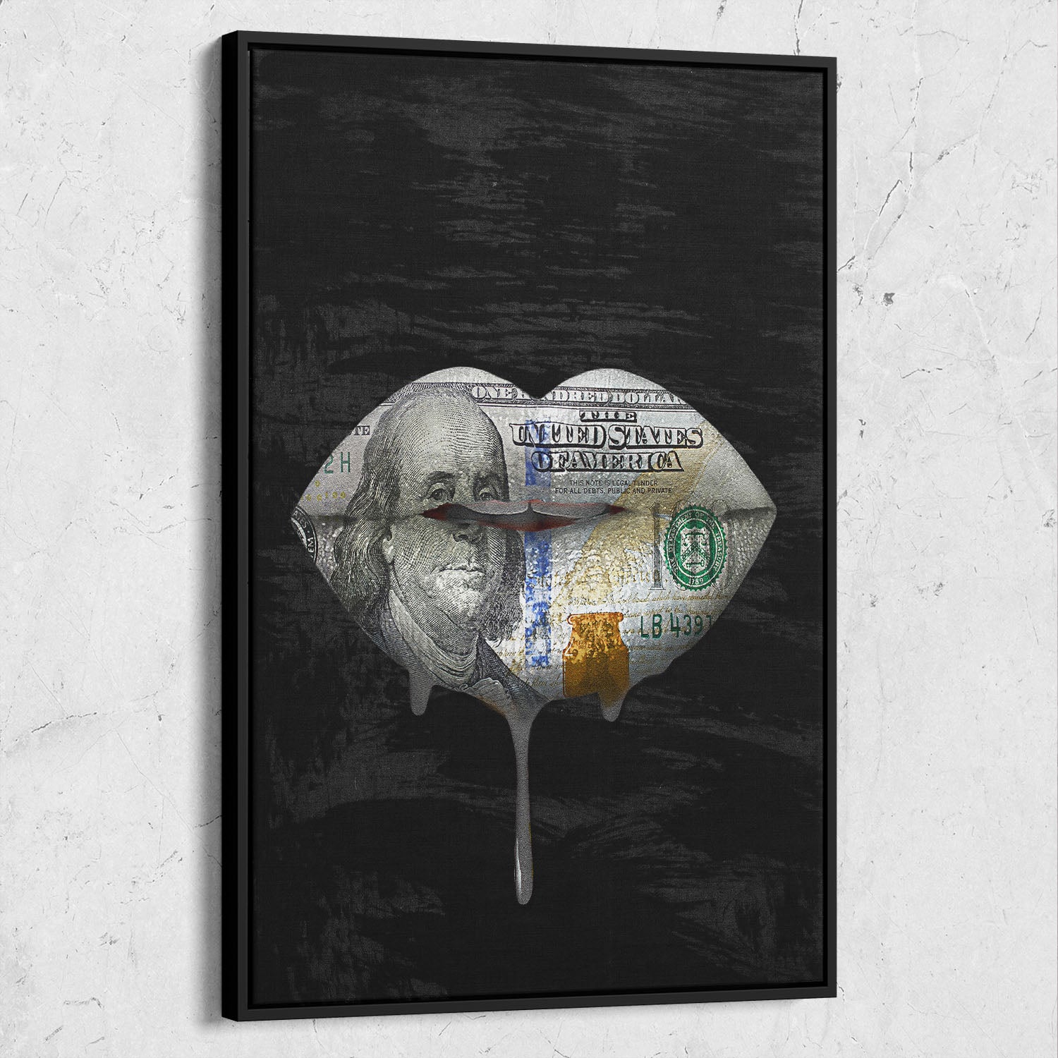 Money Lips Drip Portrait