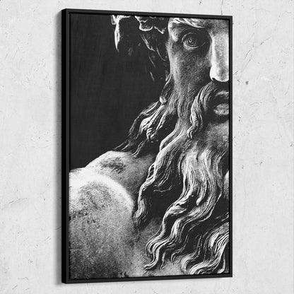 Zeus Sculpture Black & White