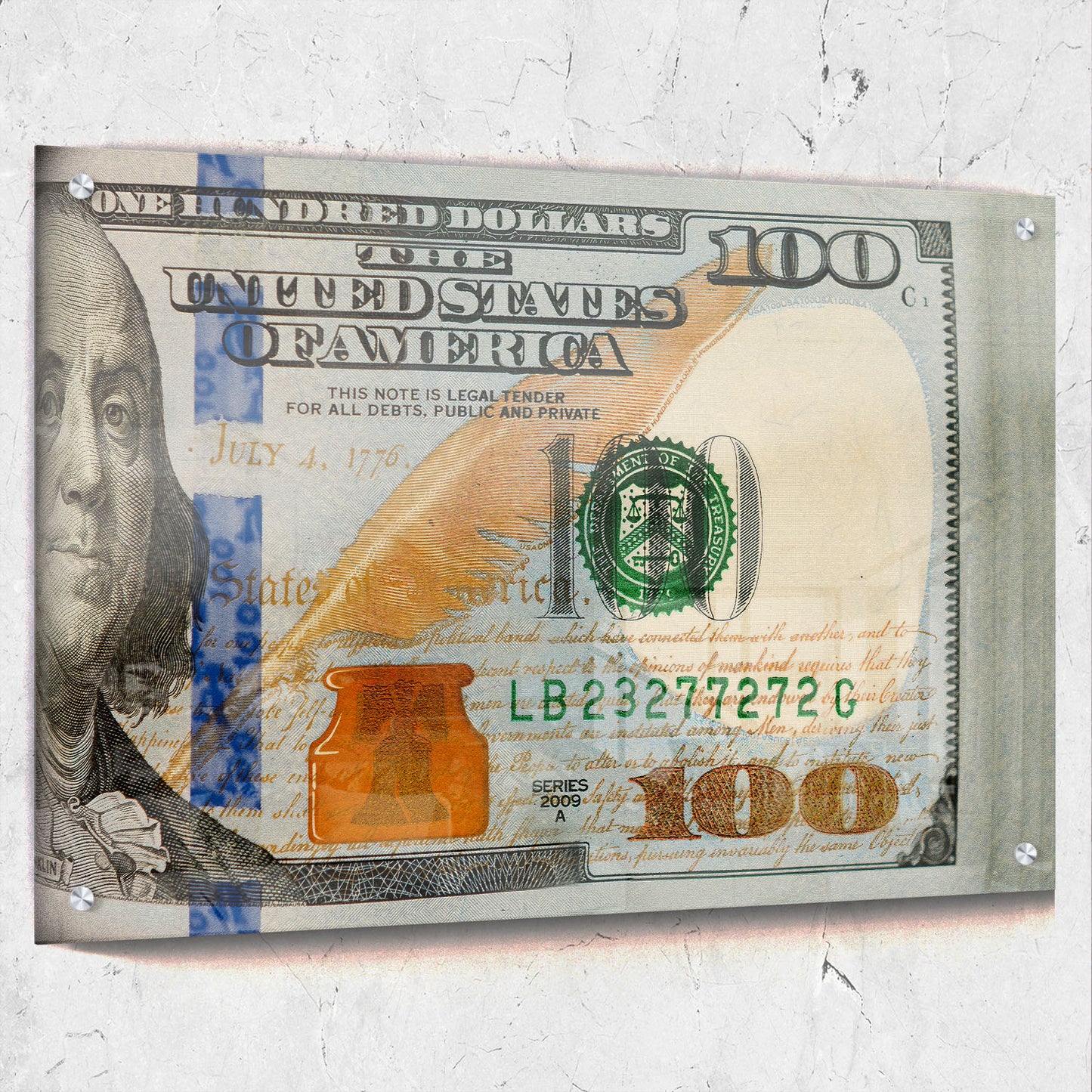 Folded $100 Bills