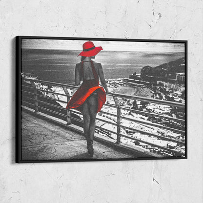 Windy Red Dress