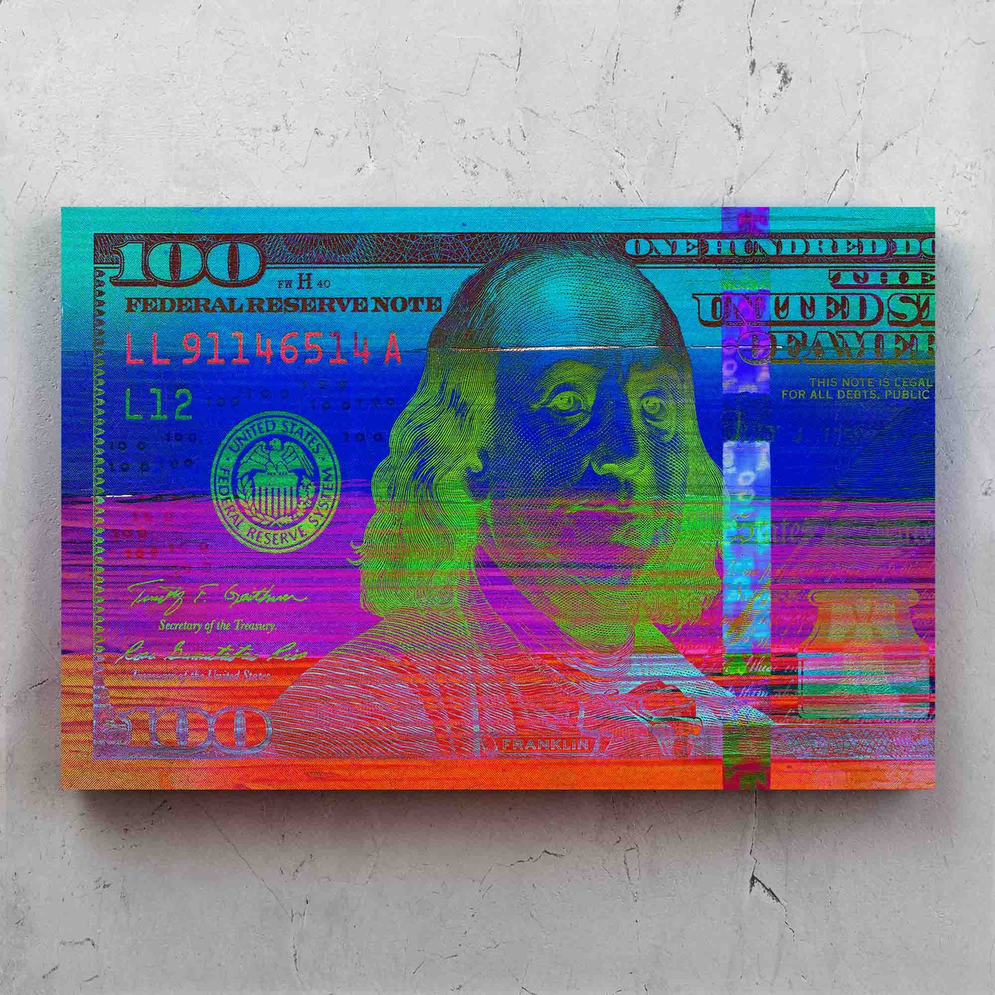 Money $100 Bill Rainbow