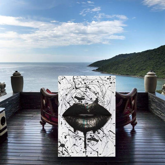 Black Lips Black Splatter