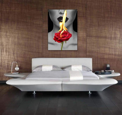 Burning Rose And Black Lips