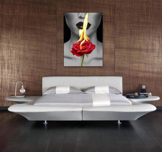 Burning Rose And Black Lips