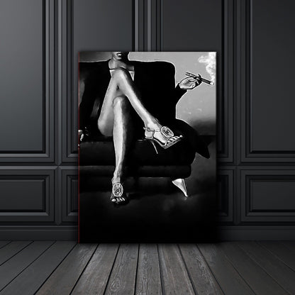 Cigar Beauty Crossing Legs