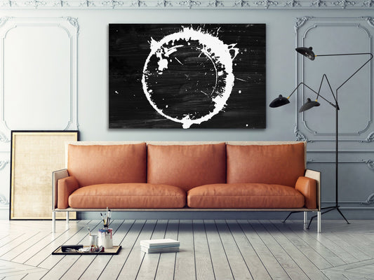 Circular Brush Stroke White Abstract