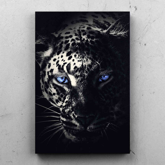 Dark Leopard Blue Eyes
