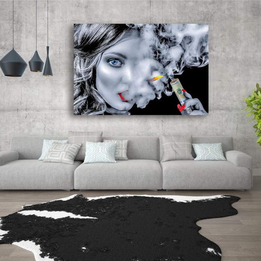 Dynamite Money - Framed Canvas Painting Wall Art Office Decor, large modern pop artwork for home or office, Entrepreneur Inspirational and motivational Quotes on Canvas great for man cave or home. Perfect for Artwork Addicts. Made in USA, FREE Shipping.