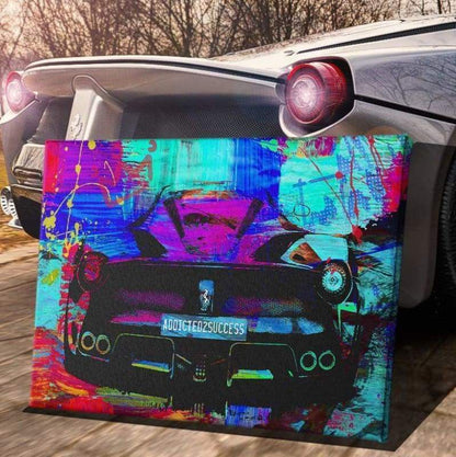 Ferrari - Addicted2Success - Framed Canvas Painting Wall Art Office Decor, large modern pop artwork for home or office, Entrepreneur Inspirational and motivational Quotes on Canvas great for man cave or home. Perfect for Artwork Addicts. Made in USA, FREE Shipping.