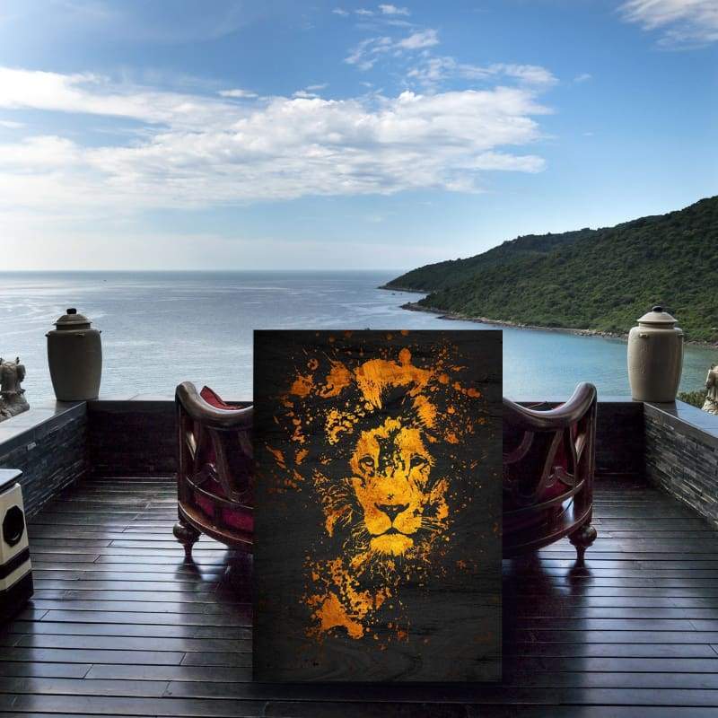 Gold Lion Head