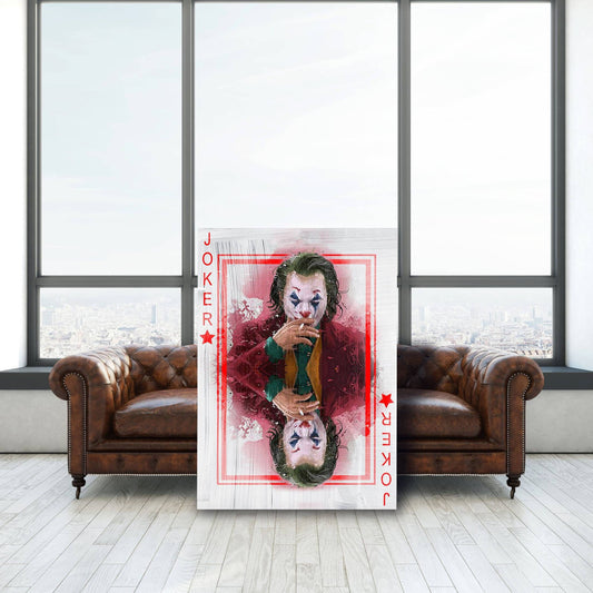 Joker Card - Framed Canvas Painting Wall Art Office Decor, large modern pop artwork for home or office, Entrepreneur Inspirational and motivational Quotes on Canvas great for man cave or home. Perfect for Artwork Addicts. Made in USA, FREE Shipping.