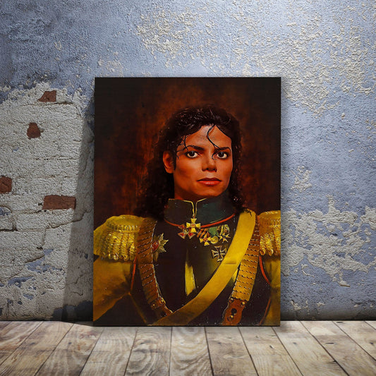 King Michael Jackson - Framed Canvas Painting Wall Art Office Decor, large modern pop artwork for home or office, Entrepreneur Inspirational and motivational Quotes on Canvas great for man cave or home. Perfect for Artwork Addicts. Made in USA, FREE Shipping.
