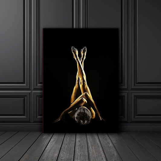 Legs Crossed Beauty - Framed Canvas Painting Wall Art Office Decor, large modern pop artwork for home or office, Entrepreneur Inspirational and motivational Quotes on Canvas great for man cave or home. Perfect for Artwork Addicts. Made in USA, FREE Shipping.