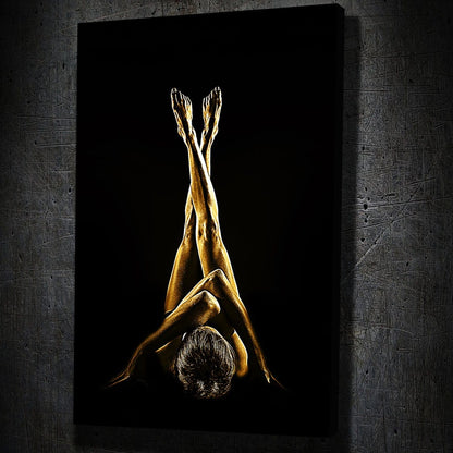 Legs Crossed Beauty - Framed Canvas Painting Wall Art Office Decor, large modern pop artwork for home or office, Entrepreneur Inspirational and motivational Quotes on Canvas great for man cave or home. Perfect for Artwork Addicts. Made in USA, FREE Shipping.