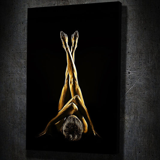 Legs Crossed Beauty - Framed Canvas Painting Wall Art Office Decor, large modern pop artwork for home or office, Entrepreneur Inspirational and motivational Quotes on Canvas great for man cave or home. Perfect for Artwork Addicts. Made in USA, FREE Shipping.