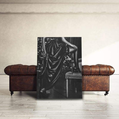 Lethal Lady - Framed Canvas Painting Wall Art Office Decor, large modern pop artwork for home or office, Entrepreneur Inspirational and motivational Quotes on Canvas great for man cave or home. Perfect for Artwork Addicts. Made in USA, FREE Shipping.