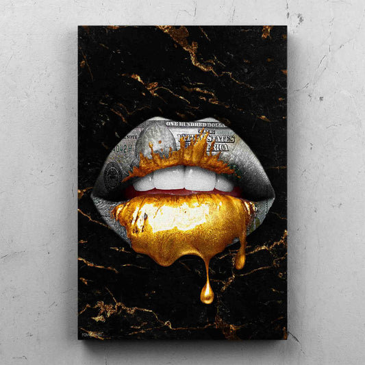 Money Lips Gold Drip