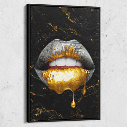 Money Lips Gold Drip