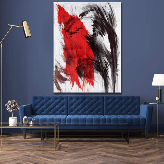 Red And Black Abstract