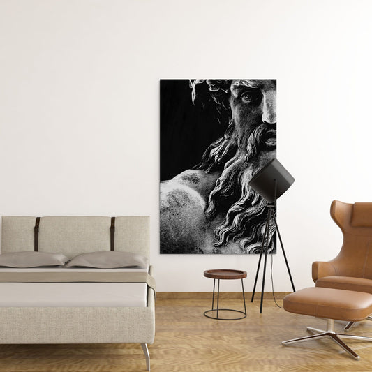 Zeus Sculpture Black & White