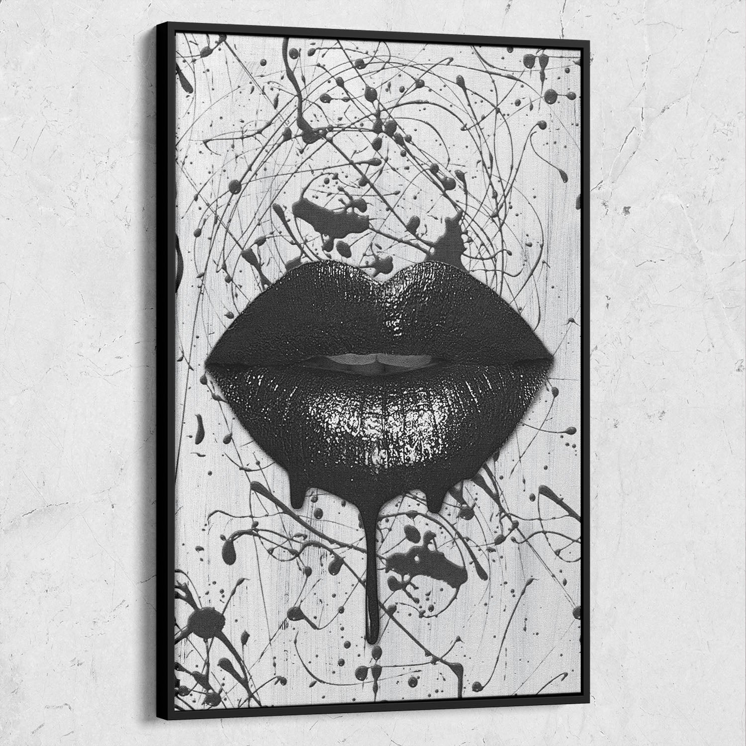 Black Lips Black Splatter