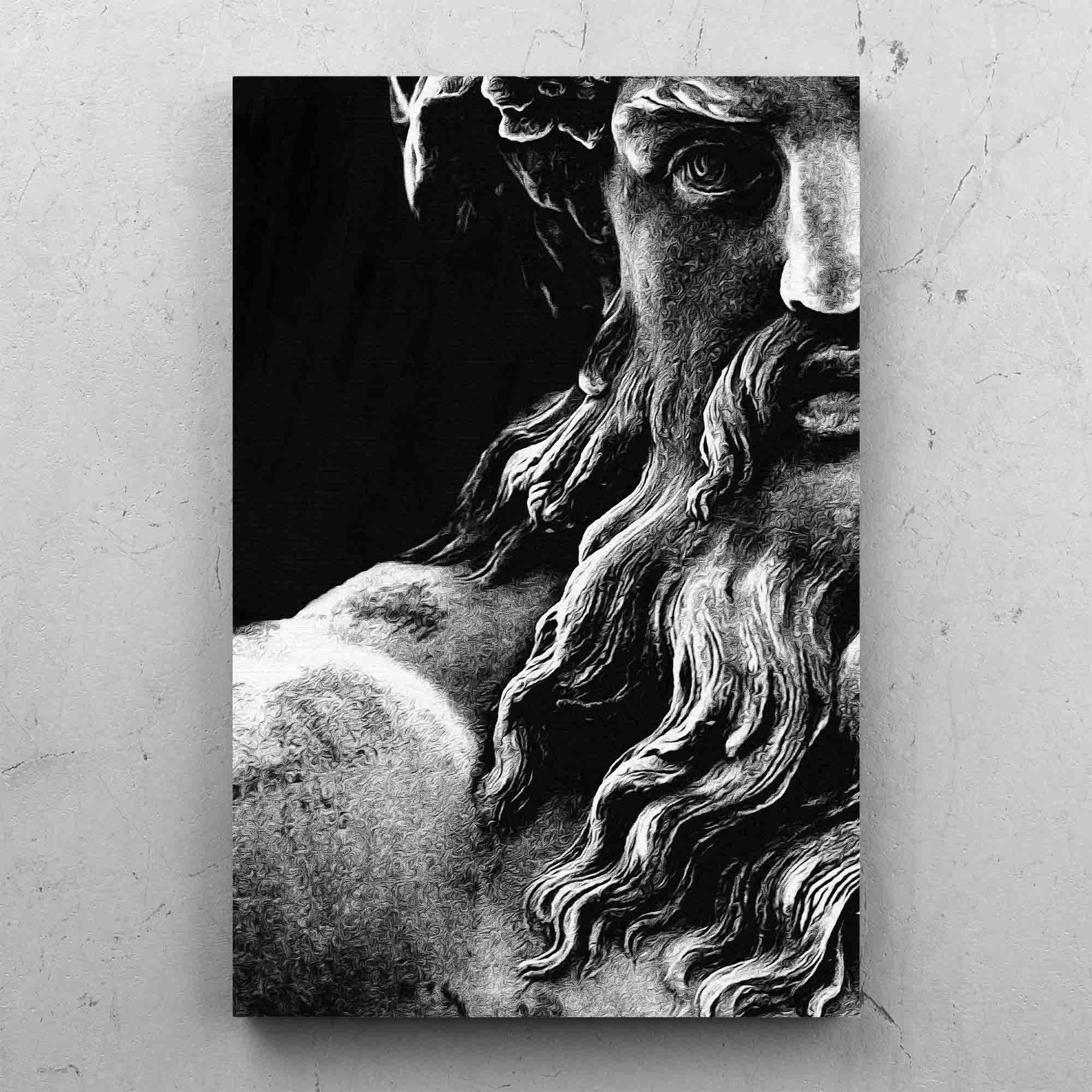 Zeus Sculpture Black & White