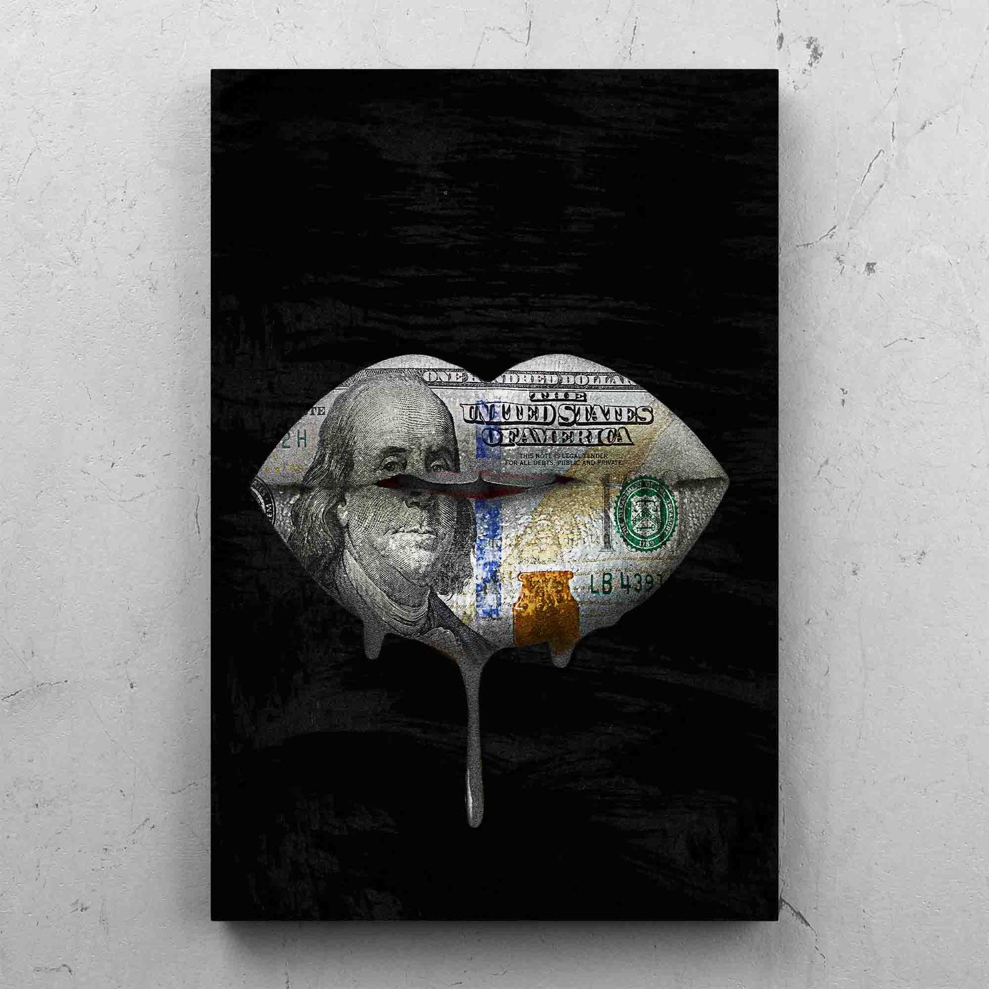 Money Lips Drip Portrait